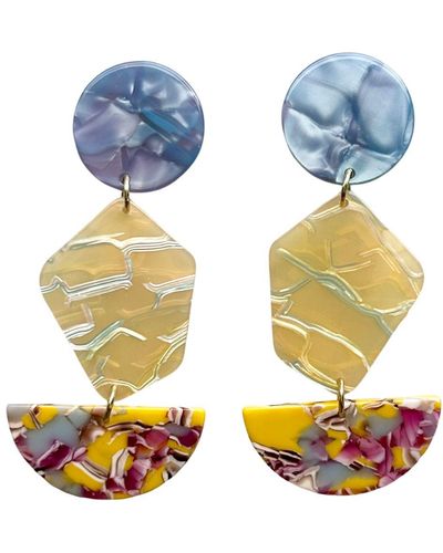 CLOSET REHAB Pendulum Drop Earrings In Suits You Swell - Blue