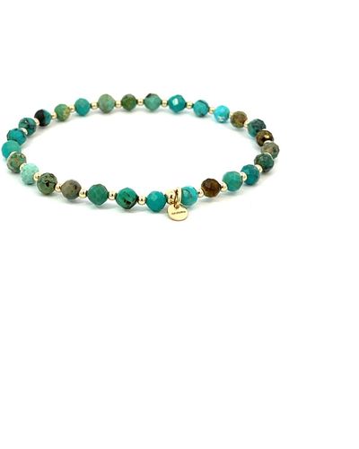 Gosia Orlowska Tutti Turquoise Diamond Cut Bracelet - Green