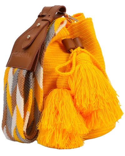 ALLBYB Lea Yellow Shoulder Bag - Orange