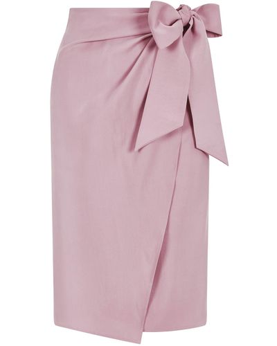 Femponiq Bow Tie Wrap Skirt - Pink