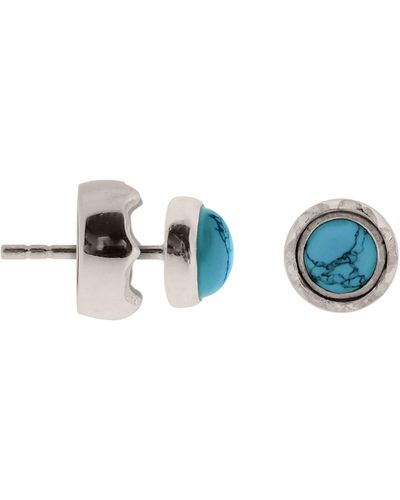 Charlotte's Web Jewellery Maya Silver Stud Earrings - Blue