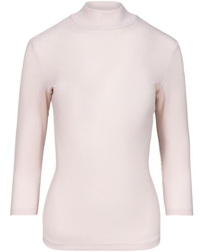 Oh!Zuza Neutrals Rib Rollneck Top - Pink
