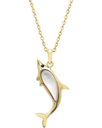 LÁTELITA London Dolphin Pearl Necklace Gold - Metallic