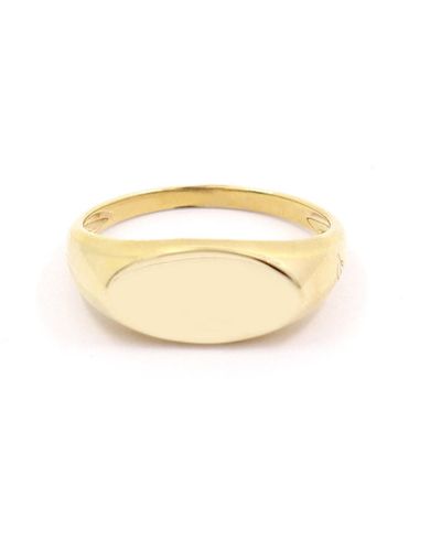 Gosia Orlowska Solid Pacha Oval Signet Ring - Metallic