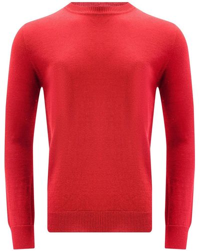 Peraluna Basic Crew Neck Knitwear Pullover - Red
