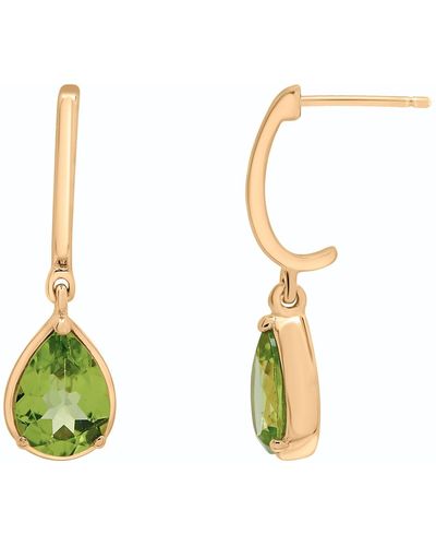 Miki & Jane Peridot Pear Dangle Earrings - Green