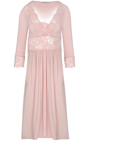 Oh!Zuza Midi Viscose Nightgown - Pink