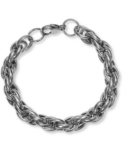 A Weathered Penny Knot Bracelet - Metallic