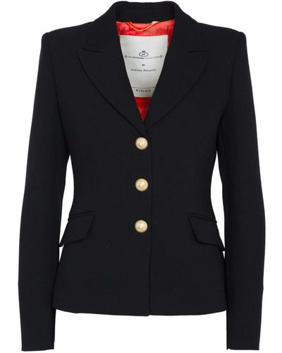 The Extreme Collection Premium Crepe Blazer With Three Buttons Rennes - Black