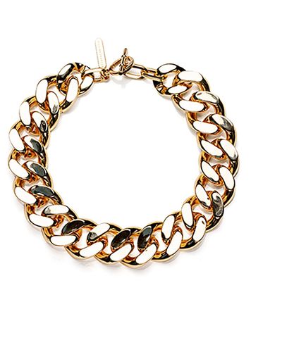 By Sara Christie The Boss Chain Necklace - Metallic