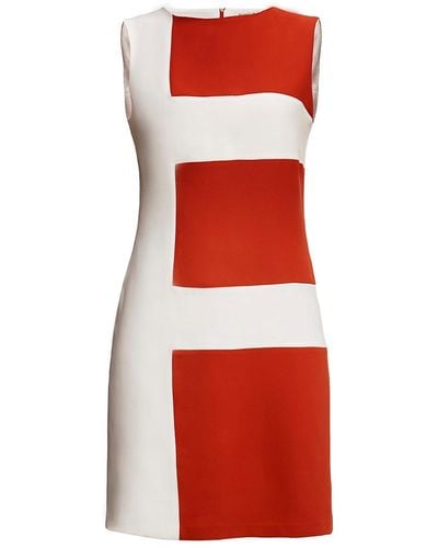 Rumour London Marie Striped Silk Sleeveless Dress - Red