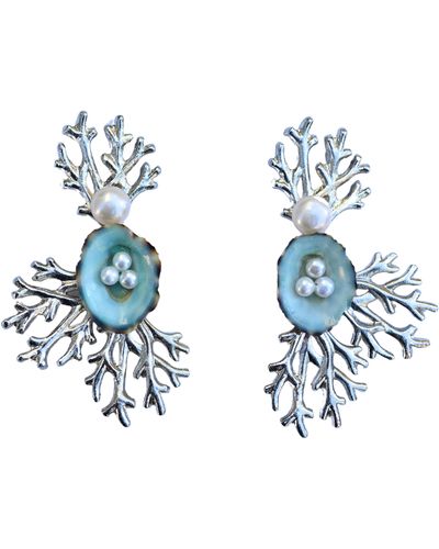 The Pink Reef Coral Dreams Earring - Blue