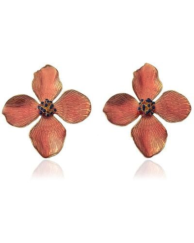Milou Jewelry Sugar Pink Clover Flower Earrings