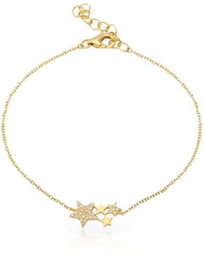 770 Fine Jewelry Diamond & Solid Star Bracelet - Metallic