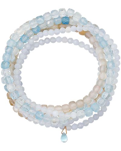 Soul Journey Jewelry Ballad Of S Gemstone Wrap Bracelet - Blue