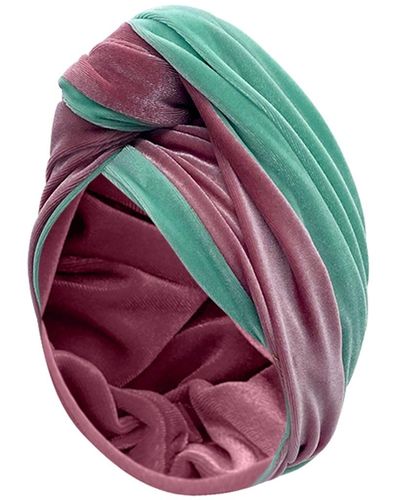 Julia Clancey Classic Madam Minty Dusky Reversible Turban - Multicolor