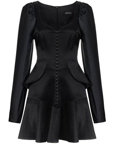Nocturne Mini Crepe Dress - Black