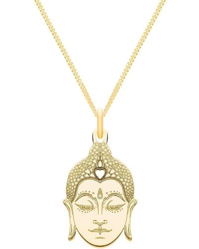 CarterGore Medium Buddha Head Pendant Necklace - Metallic