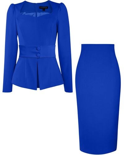 Tia Dorraine Royal Azure Fitted Two-piece Set - Blue