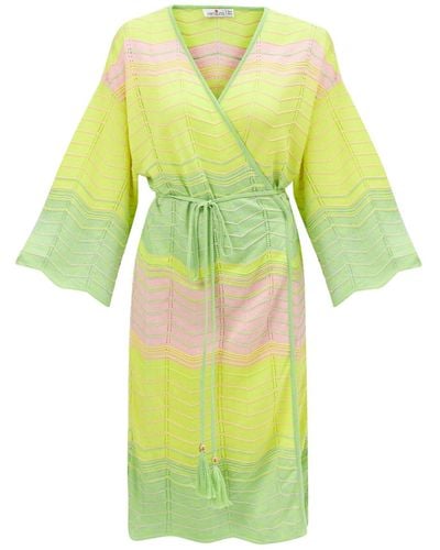 Peraluna Sakura Knit Kimono - Green