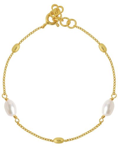 Ottoman Hands Lyra Pearl Bracelet - Metallic