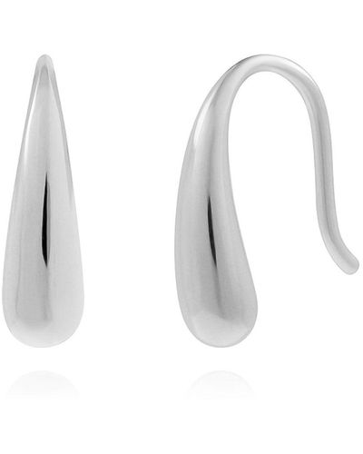 Cote Cache Teardrop Earrings - White