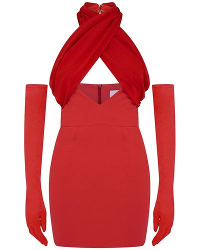 Miscreants Aidrianna Mini Dress - Red