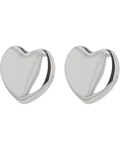 ELJAE Mica Heart Earrings - Metallic
