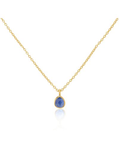 Auree Hampton Sapphire & Gold Vermeil Necklace - Metallic