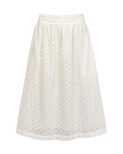Komodo Nami Organic Cotton Midi Skirt - White