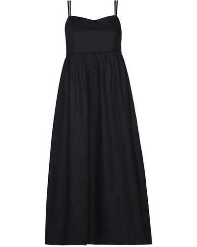 REISTOR Strappy Gathered Midi Dress - Black