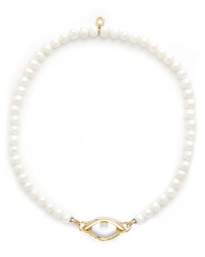 CAPSULE ELEVEN Eye Opener Pearl Necklace - White