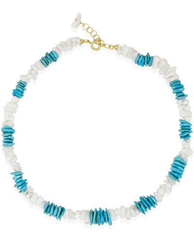 Vintouch Italy Positano Shell & Turquoise Necklace - Blue