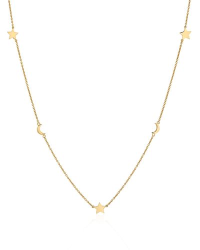 Auree Alta Gold Vermeil Star & Moon Necklace - Metallic