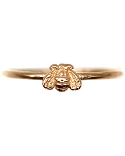 VicStoneNYC Fine Jewelry Bee My Honey Bee Yellow Solid Ring - Natural