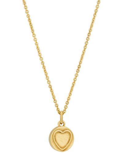 Posh Totty Designs Yellow Gold Plated Mini Sweetheart Necklace - Metallic