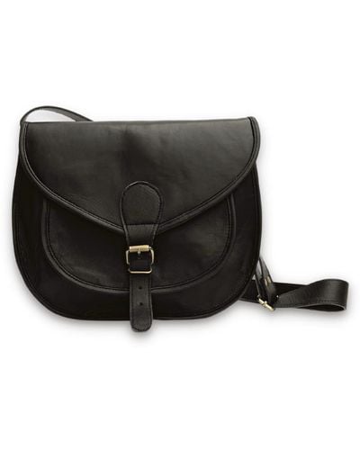 VIDA VIDA Leather Saddle Bag-large - Black