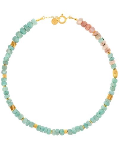 Bonjouk Studio Maya Opal & Amazonite Necklace - Blue