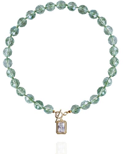 Saule Label Leni Necklace In Mint - Blue
