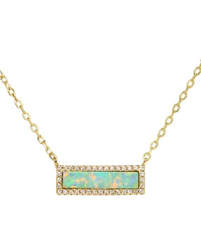 KAMARIA Reflection Opal Bar Necklace - Blue