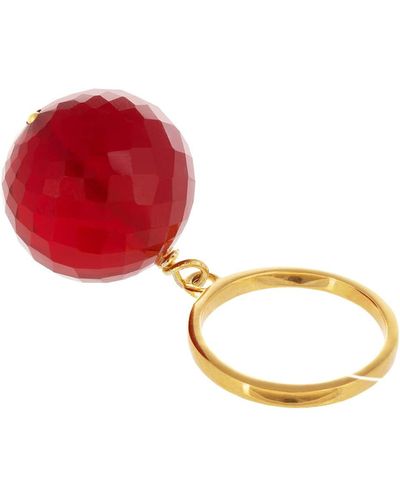 Amadeus Bubble Red Onyx Gold Ring