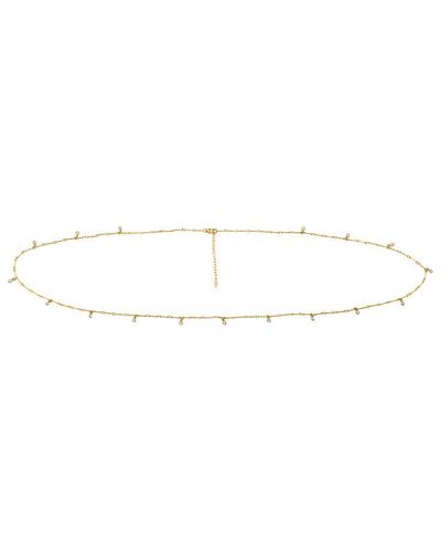 NAiiA Vivien Cz Gemstone Multiwear Belly Chain & Necklace - Metallic
