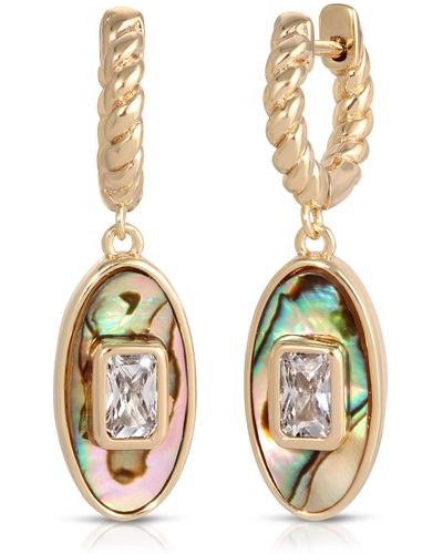 Leeada Jewelry Juno Pendant Earrings - Metallic