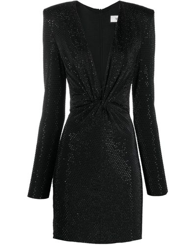 Nissa Crystal-embellished Mini Dress - Black
