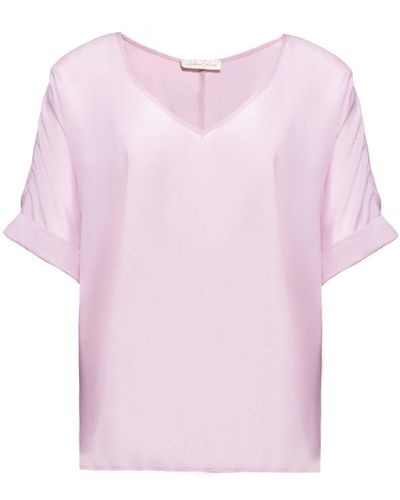 Helene Galwas Short Sleeve Blouse Dolores - Pink