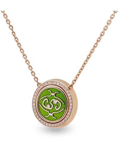 Intisars Meohme Pavé Green Exquisite Necklace - Metallic