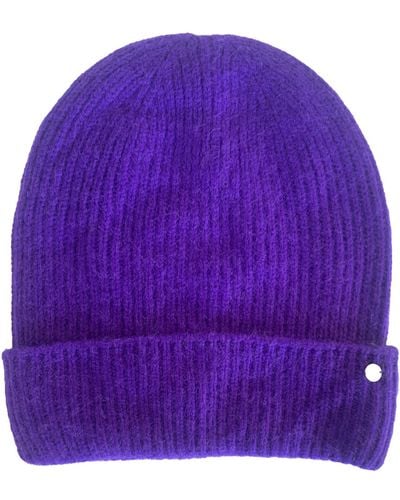 tirillm "holly" Rib Knitted Cashmere Hat - Purple