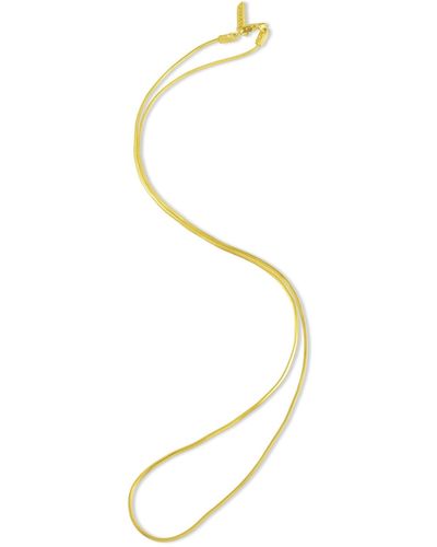 Arvino Delicate Snake Chain Necklace Vermeil - Metallic
