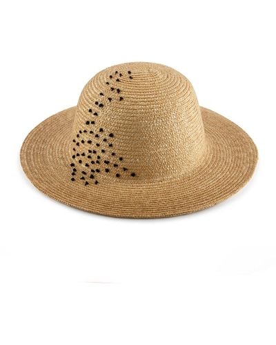 Justine Hats Neutrals French Style Straw Hat - Natural