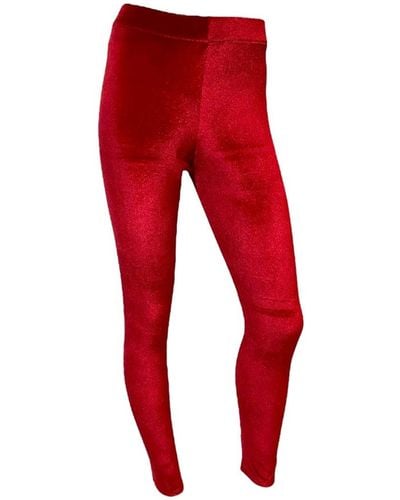 Julia Clancey snuggle leggings Ruby - Red